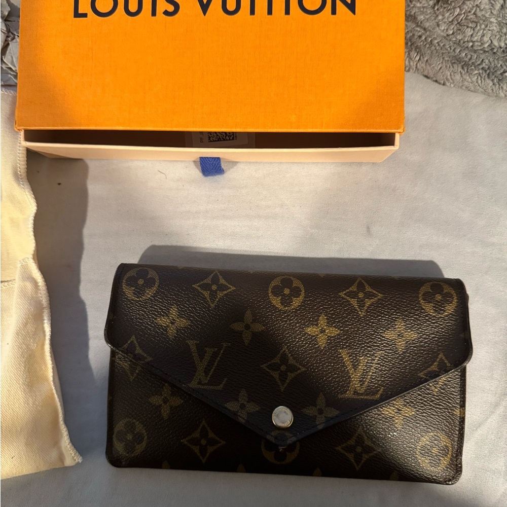 Louis Vuitton Black and Brown Monogram Wallet
